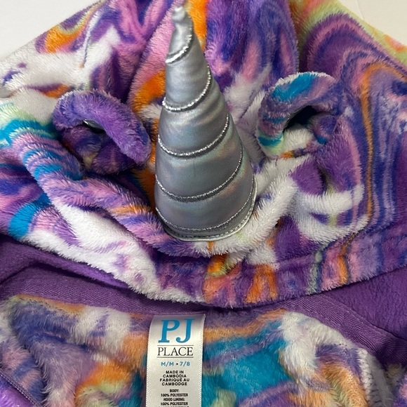 Children’s Place Girl’s Unicorn Onesie Pajamas. Size 7-8/medium - Picture 7 of 9